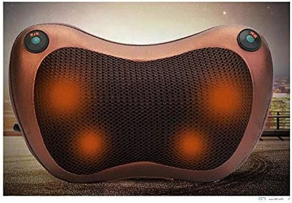 Masajeador Almohada Doble Hélice con Calentamiento Infrarrojo - Masajeador Portátil para Casa y Auto, Ajustable y de Alta Calidad