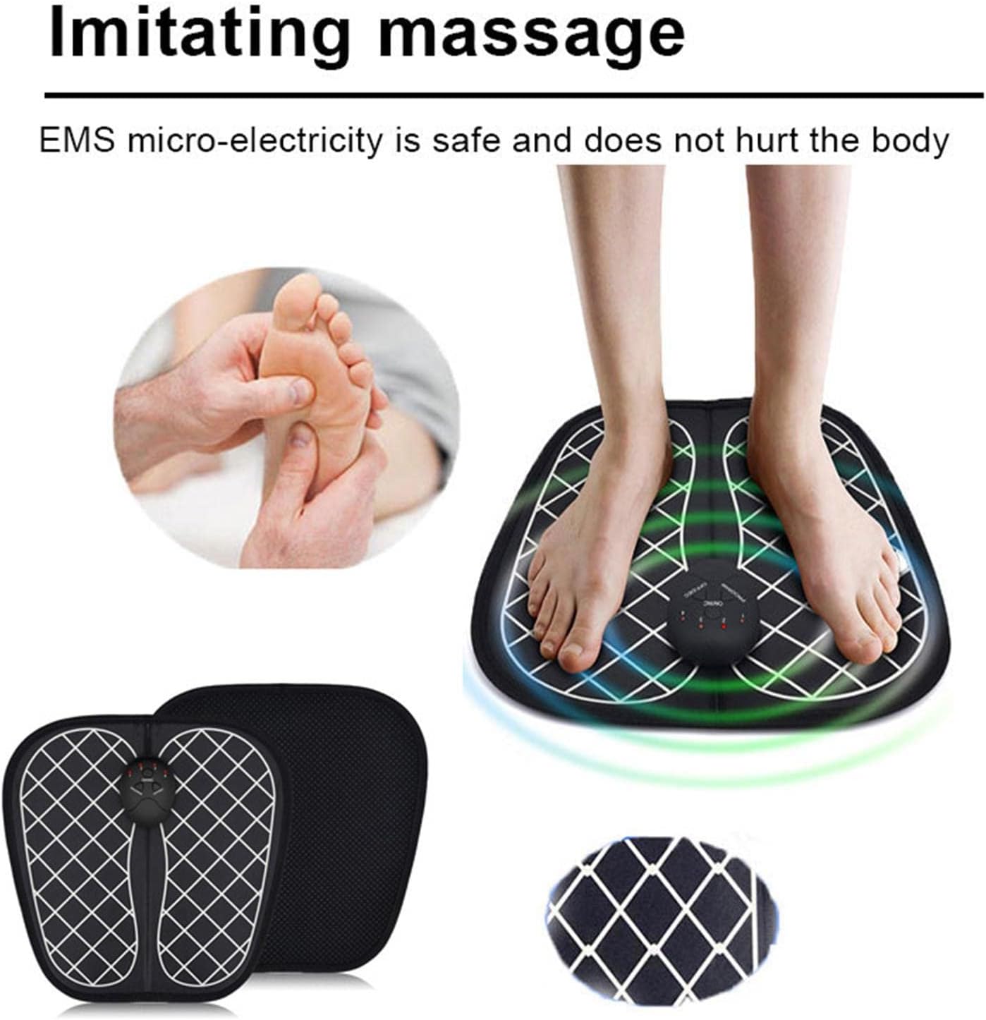 Masajeador de Pies Inteligente Adaptable con Calor Terapéutico y Estimulación Muscular