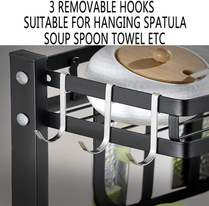 Mini Organizador Doble de Acero con Estante – Versátil y Ajustable para Cocina y Baño