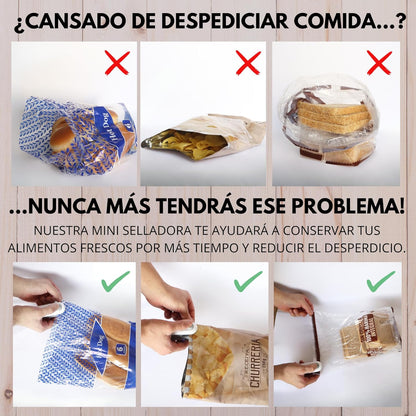 Mini Sellador de Bolsas Recargable USB