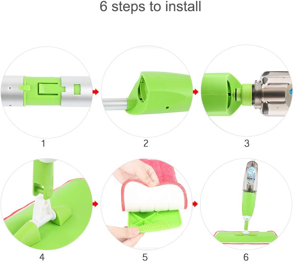 Mopa con Spray Giratorio de 360 Grados | Limpieza Eficiente y Versátil