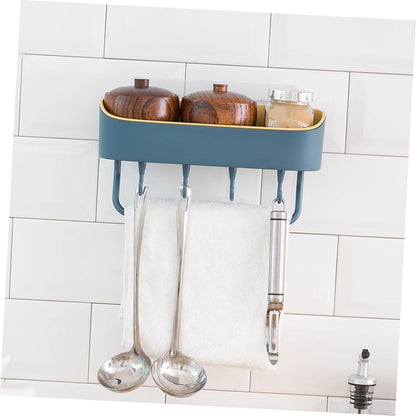 Organizador Multiuso con Base y Ganchos – Solución de Almacenamiento Versátil para Baño y Cocina
