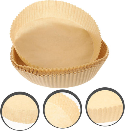 Filtro para Freidora de Aire 50 PC 16cm – Papel Pergamino Grado Alimenticio, Resistente al Calor, Desechable y Fácil de Usar