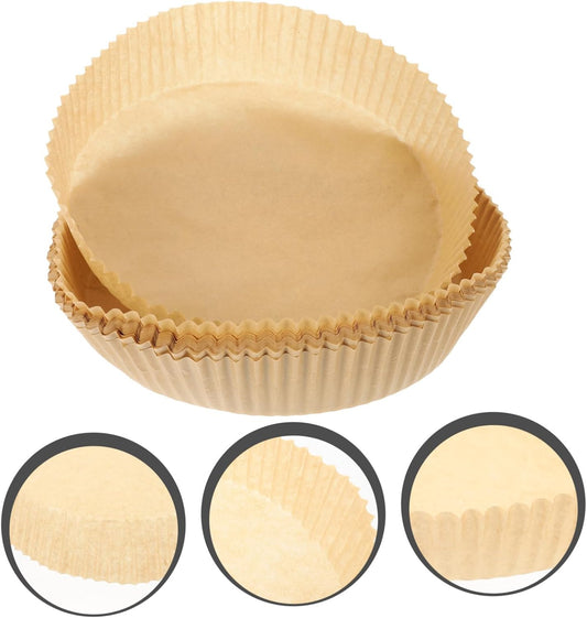 Filtro para Freidora de Aire 50 PC 16cm – Papel Pergamino Grado Alimenticio, Resistente al Calor, Desechable y Fácil de Usar
