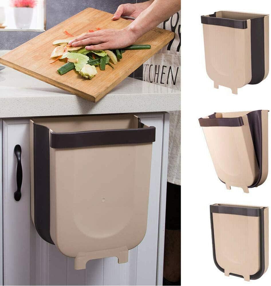 Papelera de Basura Plegable de Plástico 9L - Ahorra Espacio y Optimiza la Gestión de Residuos
