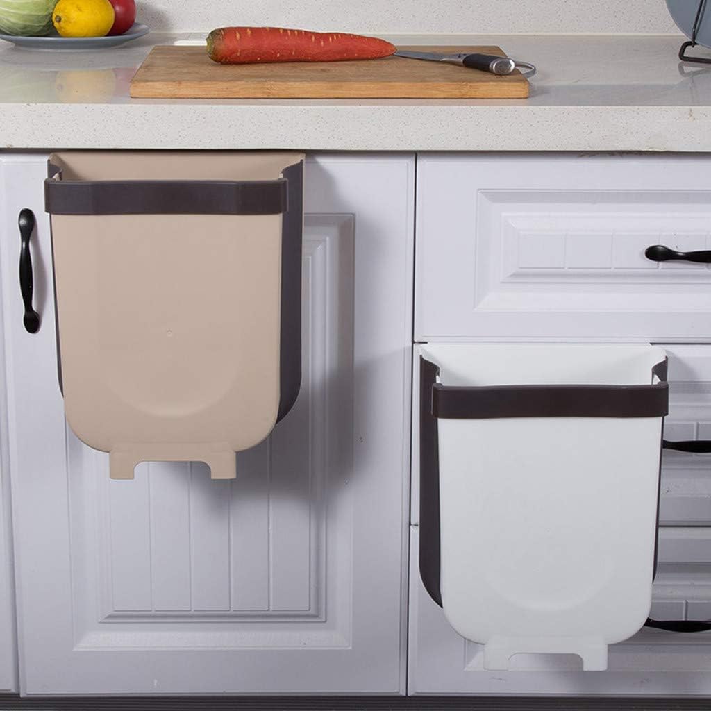 Papelera de Basura Plegable de Plástico 9L - Ahorra Espacio y Optimiza la Gestión de Residuos