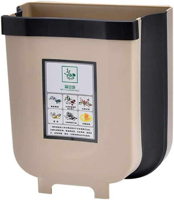 Papelera de Basura Plegable de Plástico 9L - Ahorra Espacio y Optimiza la Gestión de Residuos