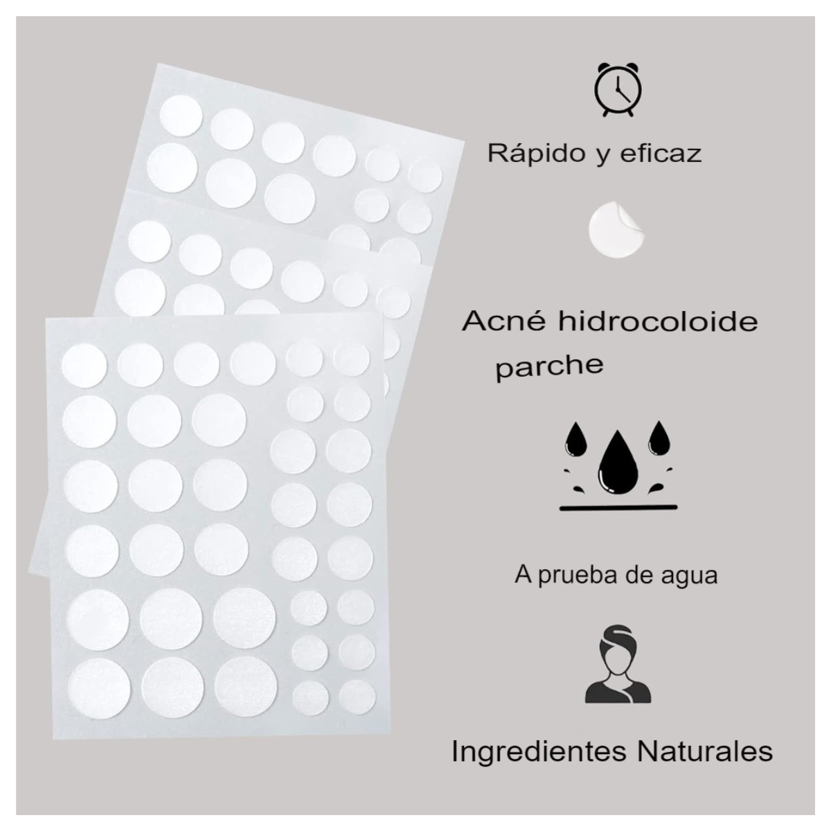 Parches Hidrocoloides Para Acné 120 pcs – Cura Rápida y Efectiva para Espinillas