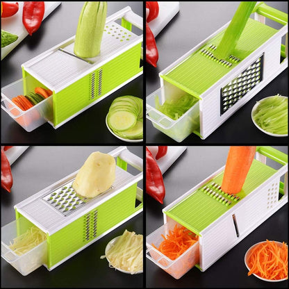 Picador, Cortador y Rayador 3 en 1 - Herramienta Multifuncional para Cocina