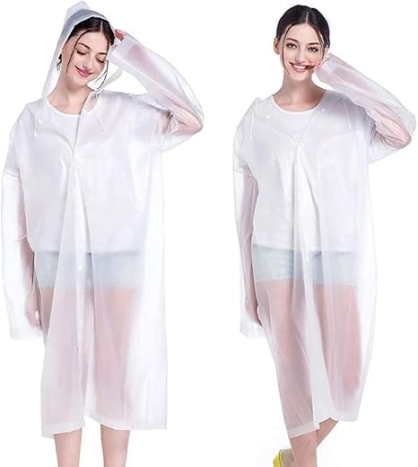 Poncho de Lluvia Portátil Blanco | Protección y Estilo para Lluvias Inesperadas