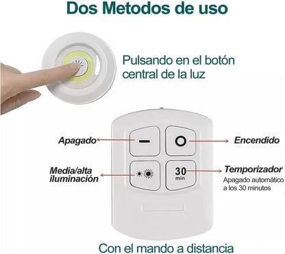 Set de 3 Luces LED con Control Remoto