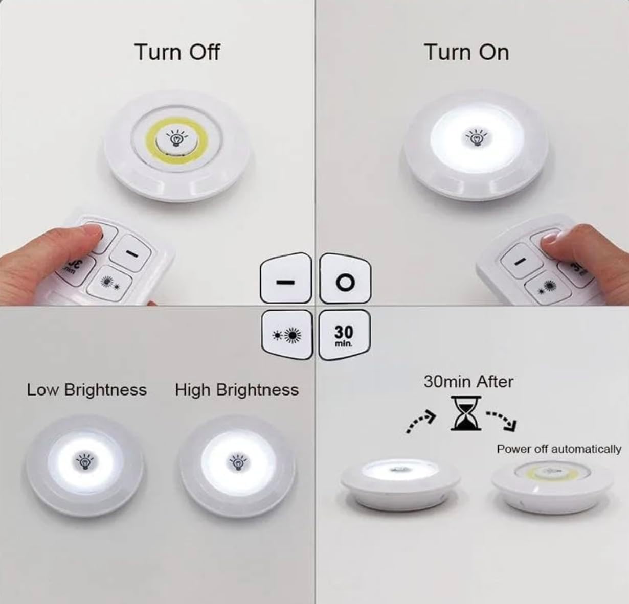 Set de 3 Luces LED con Control Remoto