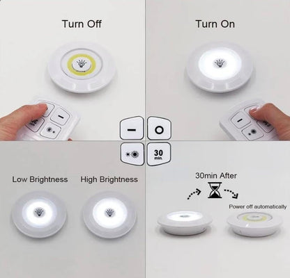 Set de 3 Luces LED con Control Remoto