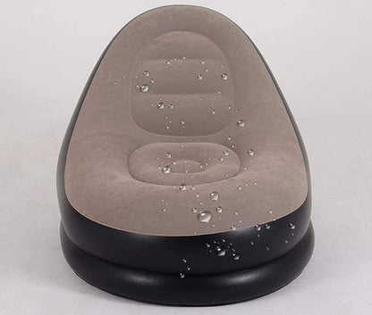 Sofá Inflable con Reposapiés – Sillón Inflable Portátil para Interiores y Exteriores, Cama Sofá Individual