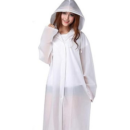 Poncho de Lluvia Portátil Blanco | Protección y Estilo para Lluvias Inesperadas