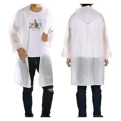 Poncho de Lluvia Portátil Blanco | Protección y Estilo para Lluvias Inesperadas