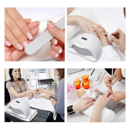 Lámpara de Uñas UV LED Manicure x5 - Secado Rápido y Eficiente para Gel, 24 Luces, Configuración de Tiempo Ajustable