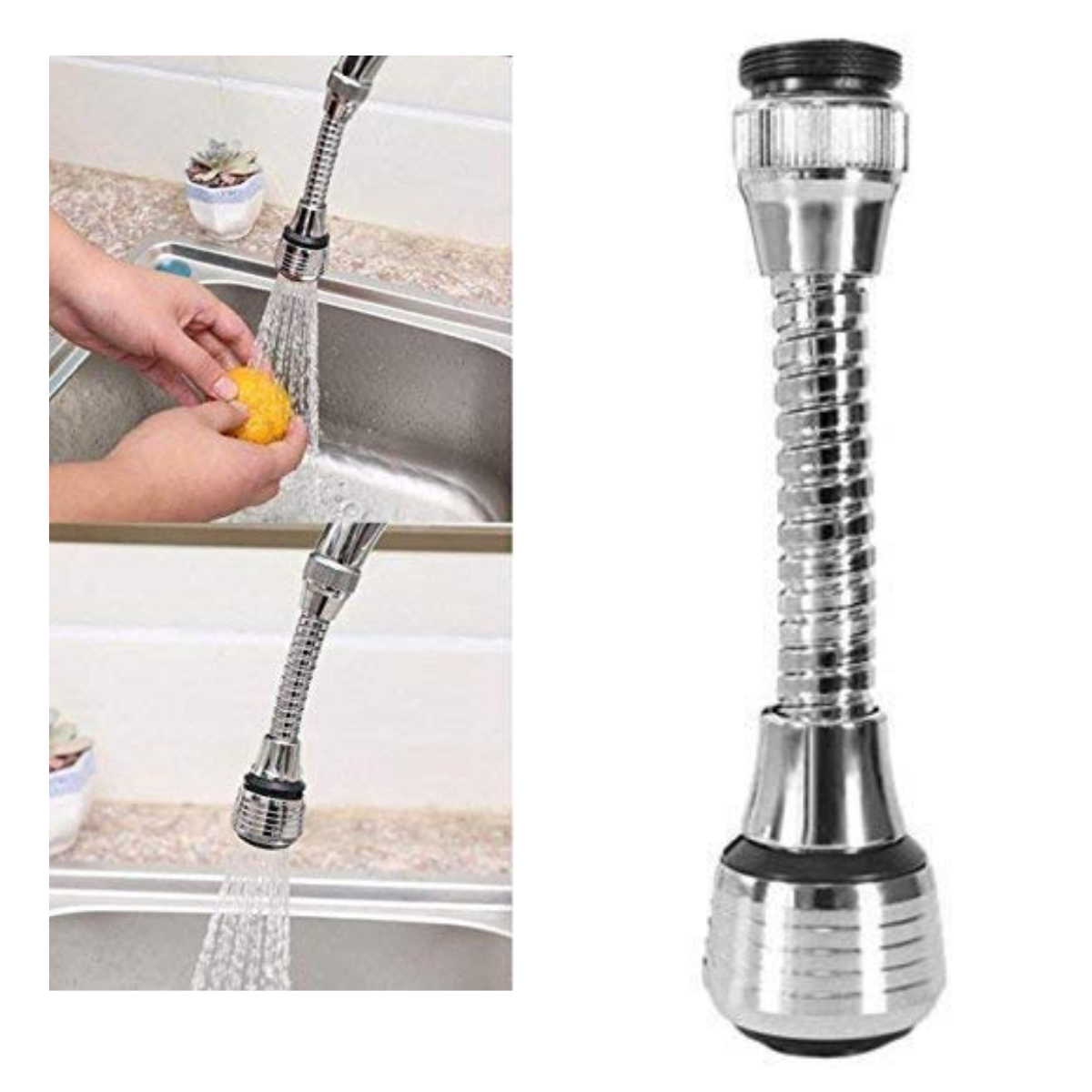 Boquilla de Grifo con Tubo de Extensión | Mejora Tu Grifo con Rotación 360°