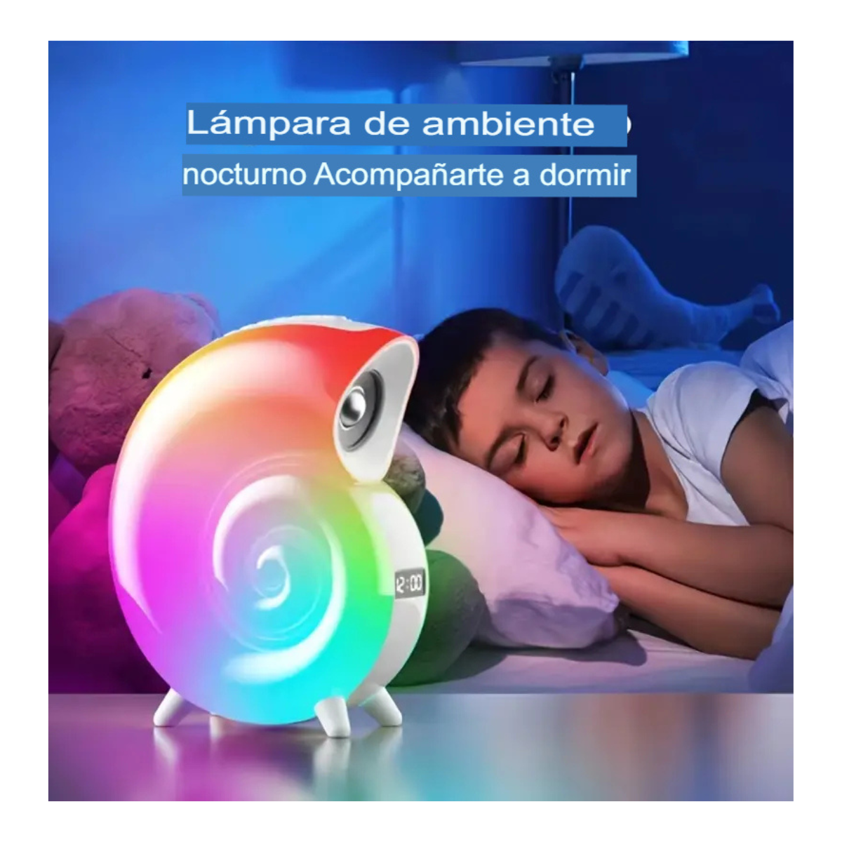 Altavoz Bluetooth en Forma de Caracola - Sonido Estéreo, Lámpara Multifuncional y Carga Inalámbrica