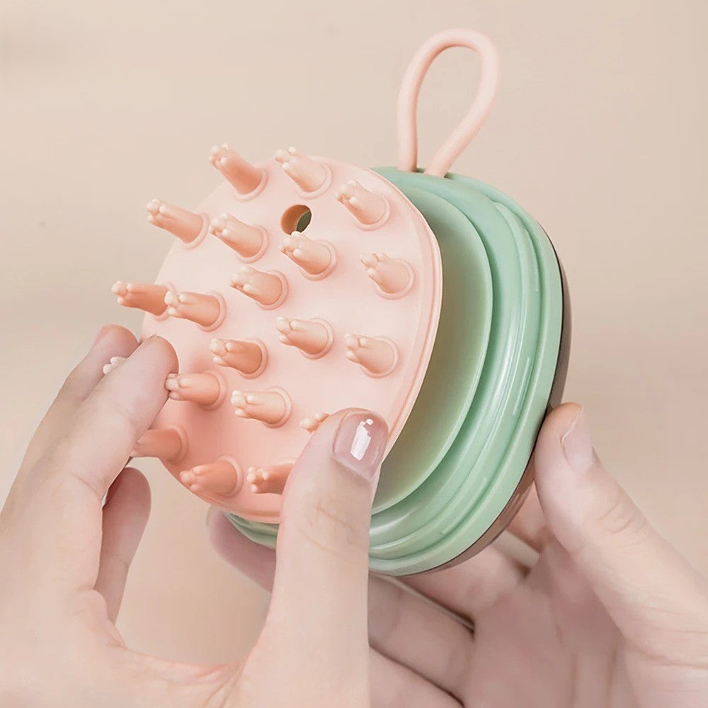 Cepillo de Silicona para Masaje del Cuero Cabelludo 